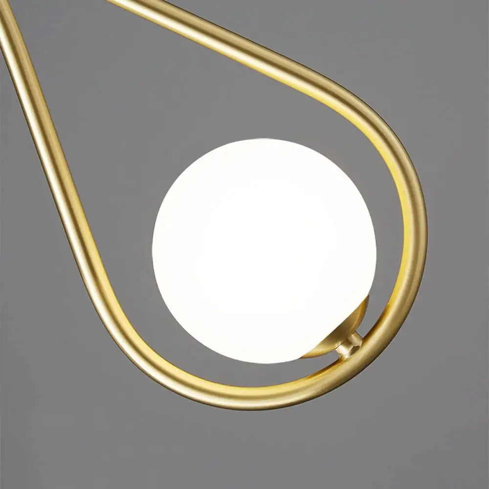 Modern nordic gold & black pendant light dining room teardrop frame