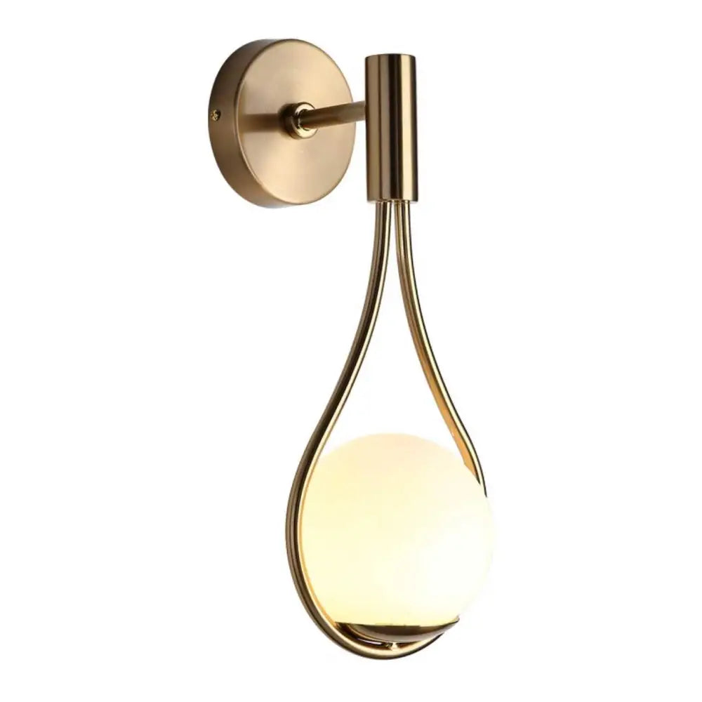 Modern black teardrop livi wall lamp bedroom sconce