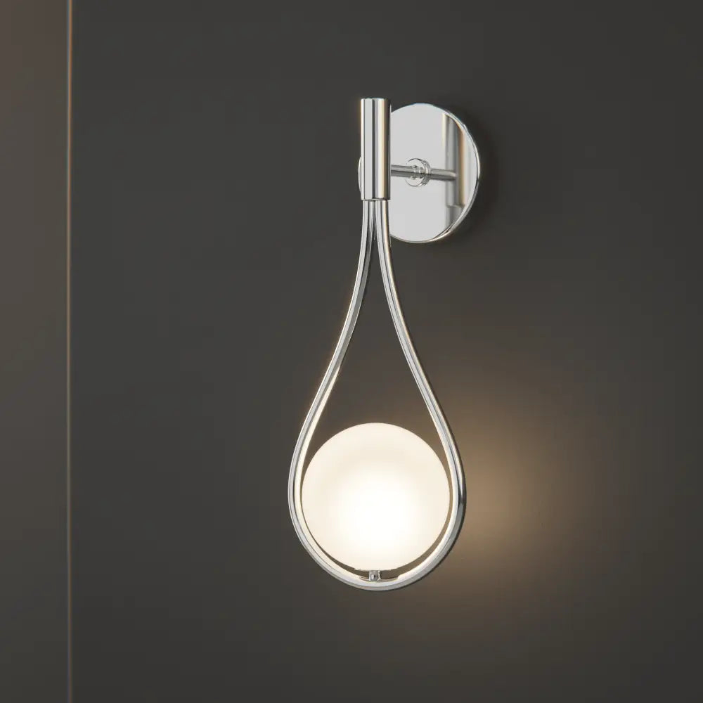 Modern black teardrop livi wall lamp bedroom sconce