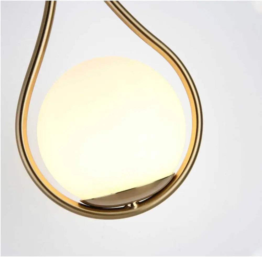 Modern black teardrop livi wall lamp bedroom sconce