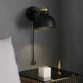 Modern white and brass nordic wall sconce bedroom adjustable arm