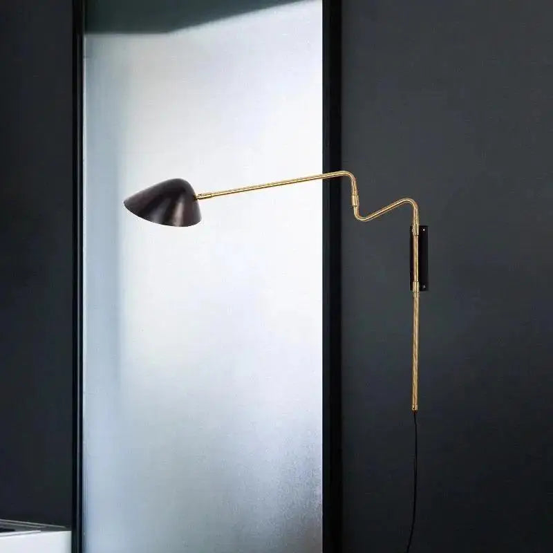 Modern anneke wall sconce gold & black bedroom light