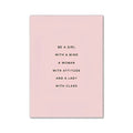 Modern pink aesthetic wall art quote print bedroom decor