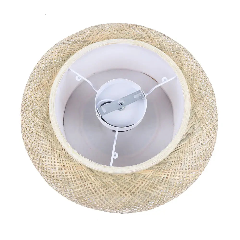 Modern rattan pendant light ceiling fan – living room bamboo texture
