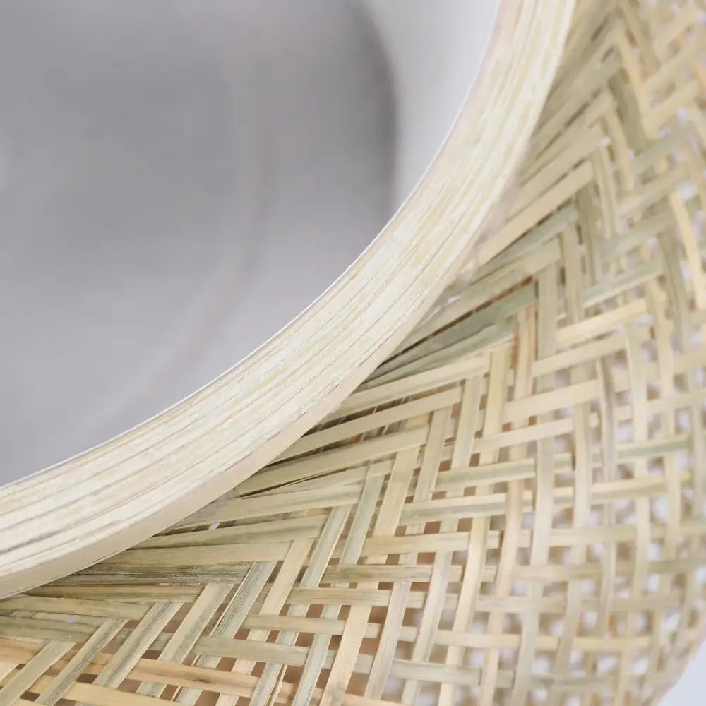 Modern rattan pendant light ceiling fan – living room bamboo texture