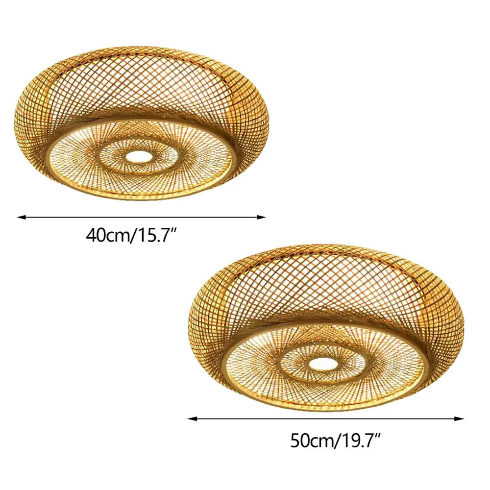 Modern rattan pendant light ceiling fan – living room bamboo texture