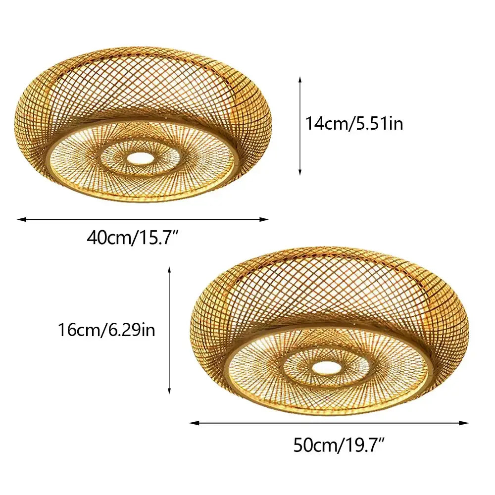 Modern rattan pendant light ceiling fan – living room bamboo texture
