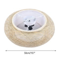 Modern rattan pendant light ceiling fan – living room bamboo texture