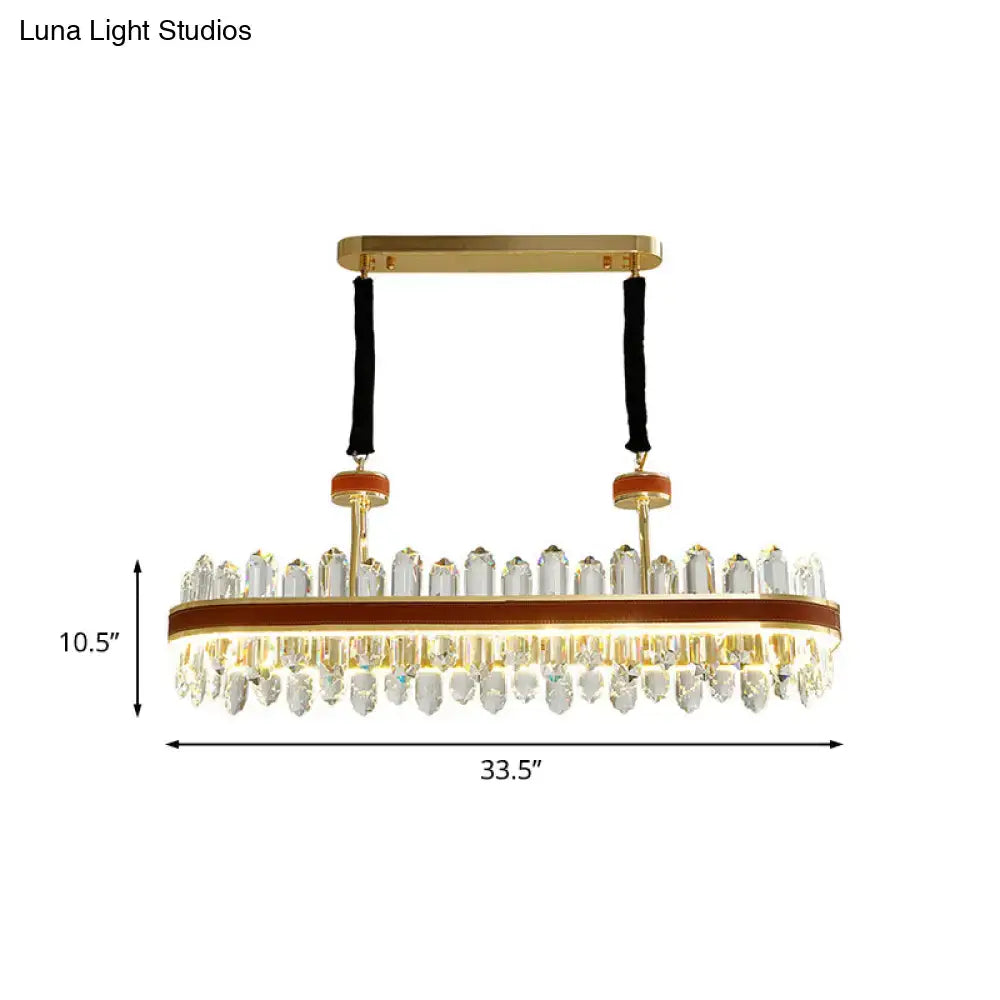 Modern red and gold crystal block ceiling light dining room 220v-240v