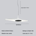 Modern black disc pendant lamp dining room ambient glow