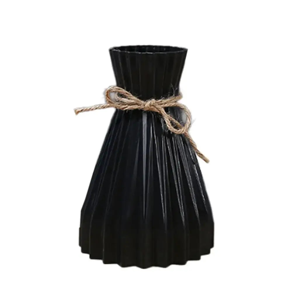 Modern simple pleated ceramic flower vase set living room dry flowers