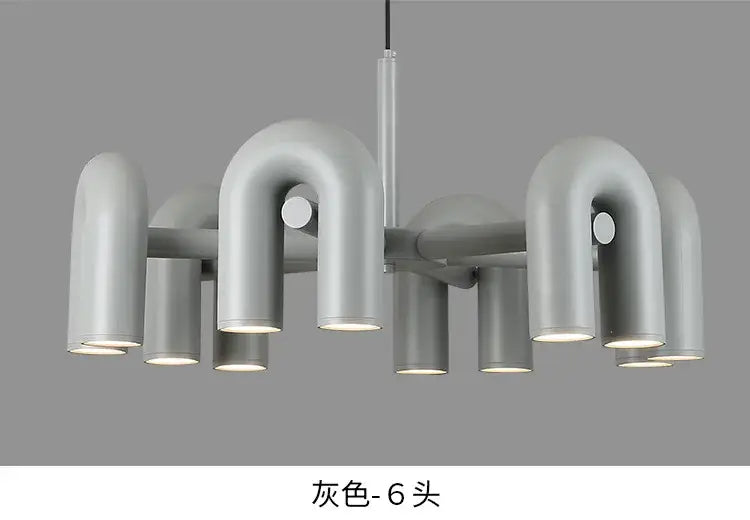 Modern pink neon inquiry led ceiling chandelier bedroom light