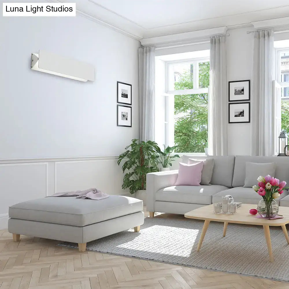 Modern white linear led wall light outdoor direct wired electric