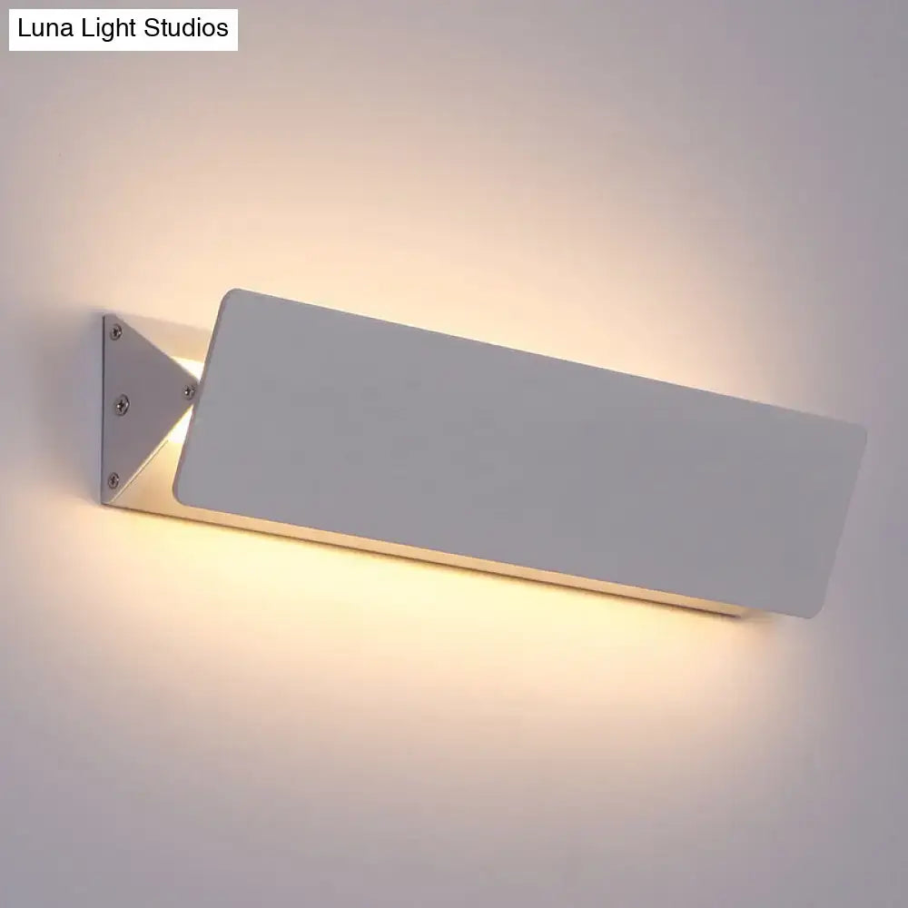 Modern white linear led wall light outdoor direct wired electric