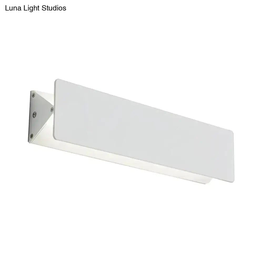 Modern white linear led wall light outdoor direct wired electric