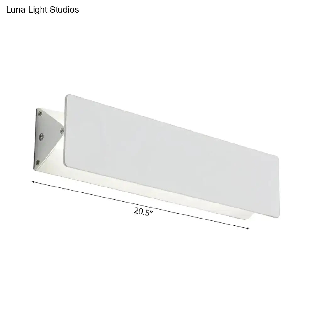 Modern white linear led wall light outdoor direct wired electric