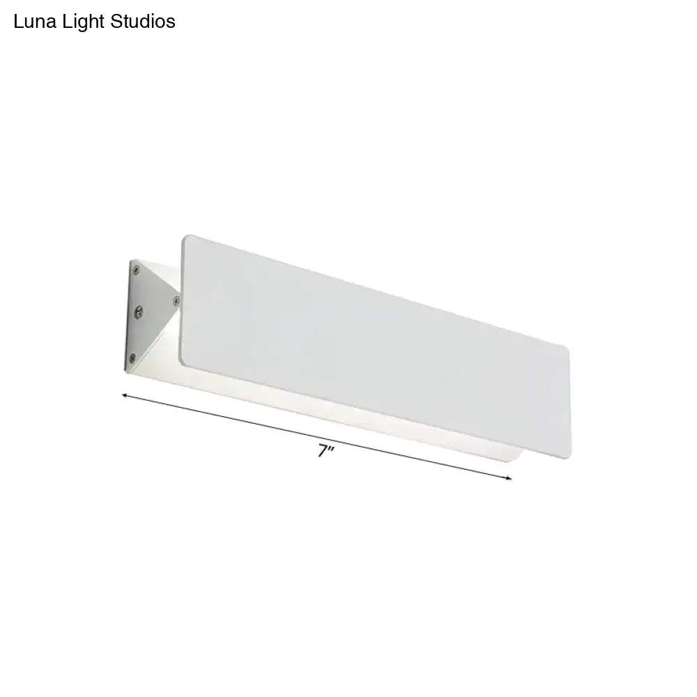 Modern white linear led wall light outdoor direct wired electric