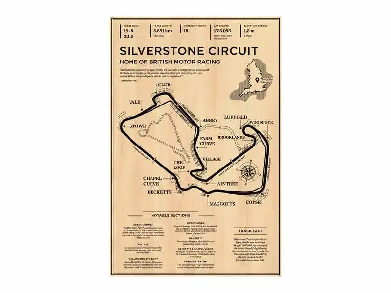Beige wooden monaco grand prix race track map living room wall art