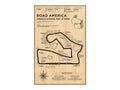 Vintage beige monaco grand prix track canvas art living room decor