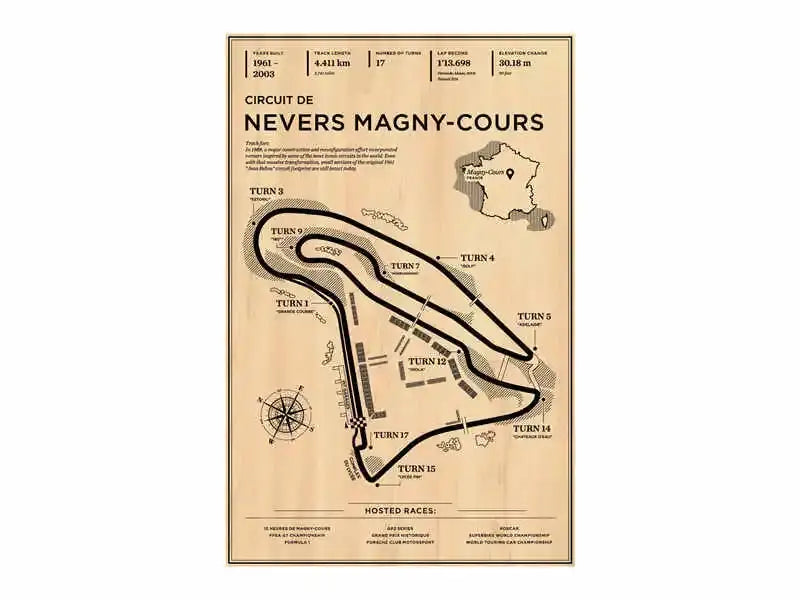 Vintage beige monaco grand prix track canvas art living room decor