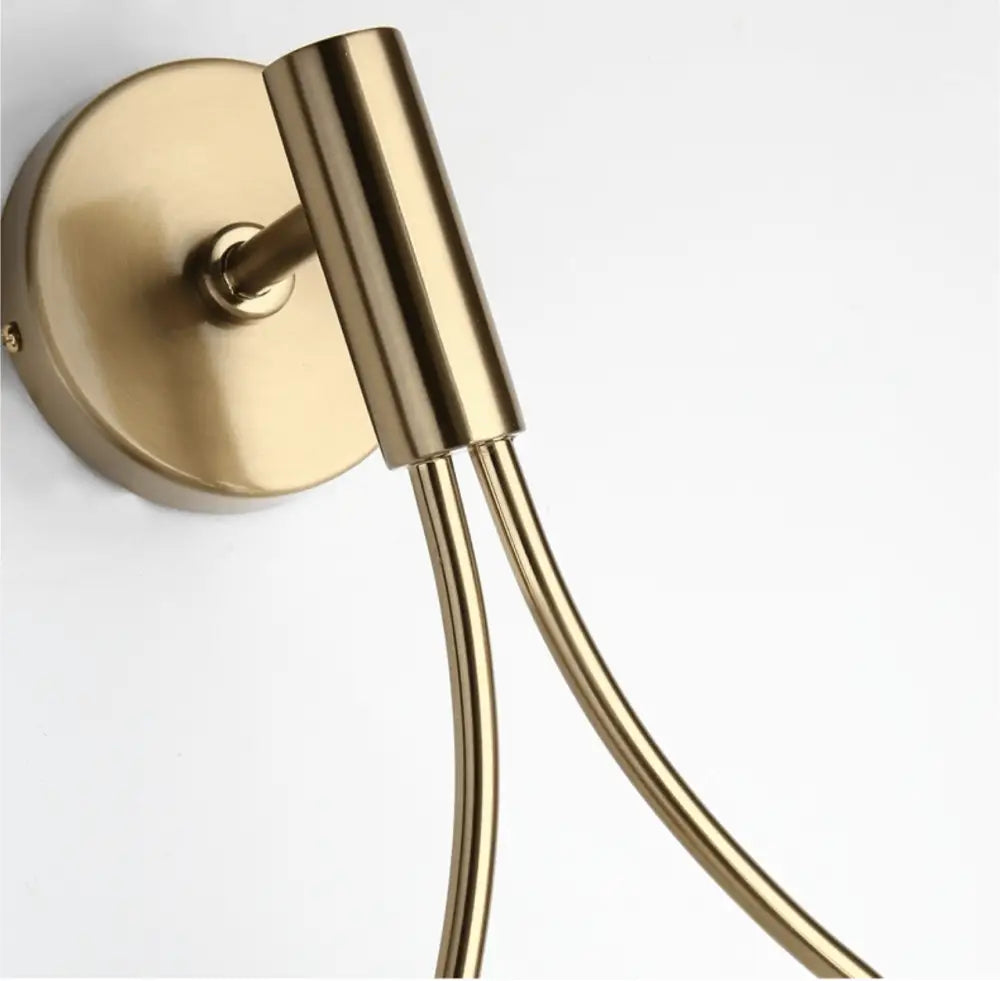 Modern gold teardrop nordic wall lamp bedroom glass sconce