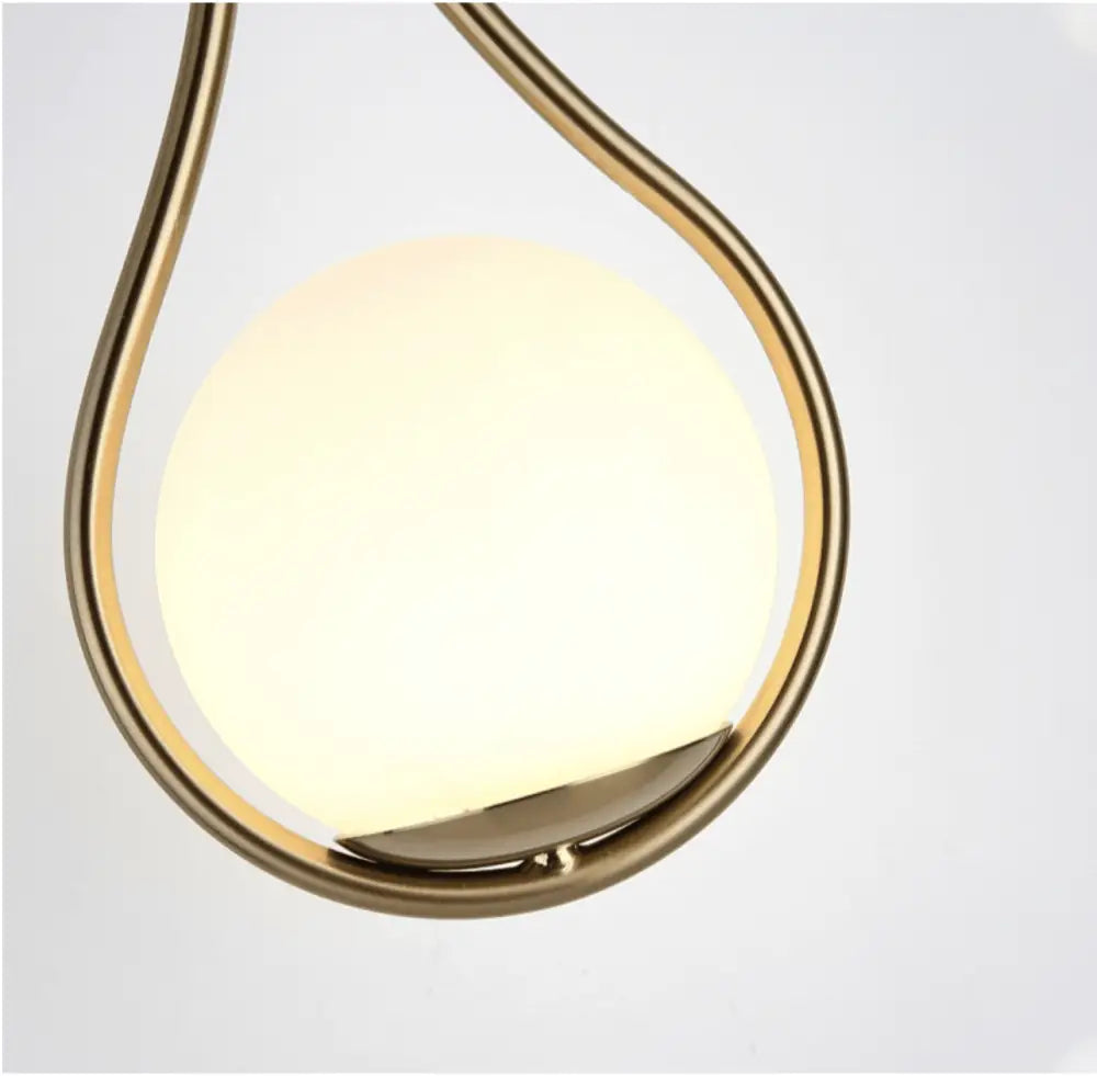 Modern gold teardrop nordic wall lamp bedroom glass sconce