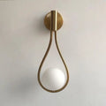 Modern gold teardrop nordic wall lamp bedroom glass sconce