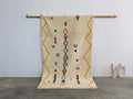 Moroccan handmade pure natural wool rug bedroom geometric decor