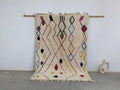 Cream moroccan handmade azilal rug – living room geometric decor