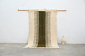 Moroccan handmade beige & olive green azilal rug living room tapestry