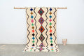 Beige geometric handmade moroccan azilal rug bedroom decor