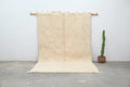Handmade moroccan beni ouarain rug cream living room wool decor