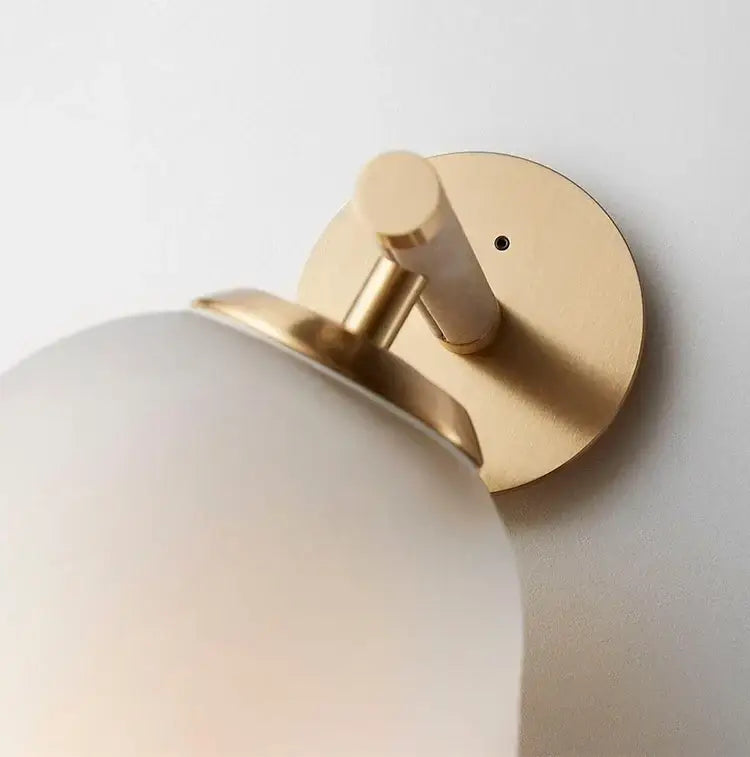 Modern smoked & frosted glass wall sconce bedroom sleek glass light