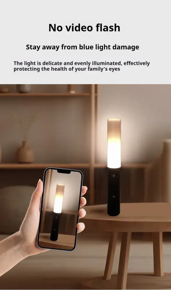 Modern black motion sensor battery operated wall lamp bedroom light