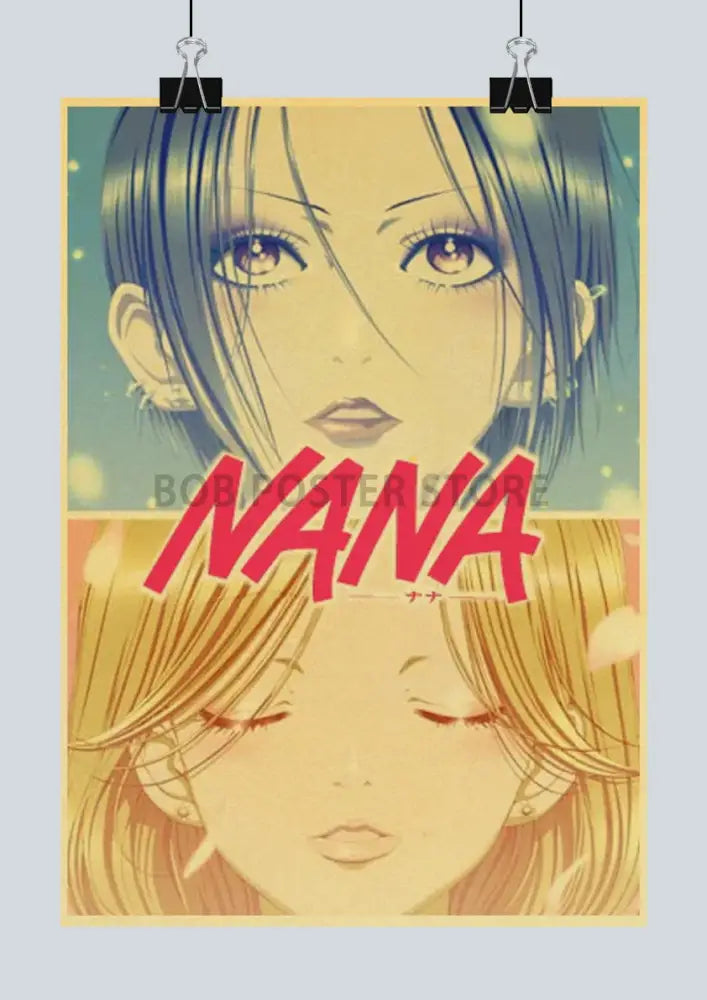 Retro nana anime kraft paper poster set bedroom wall decor