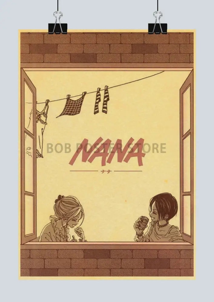 Vintage nana anime kraft paper poster bedroom retro art print