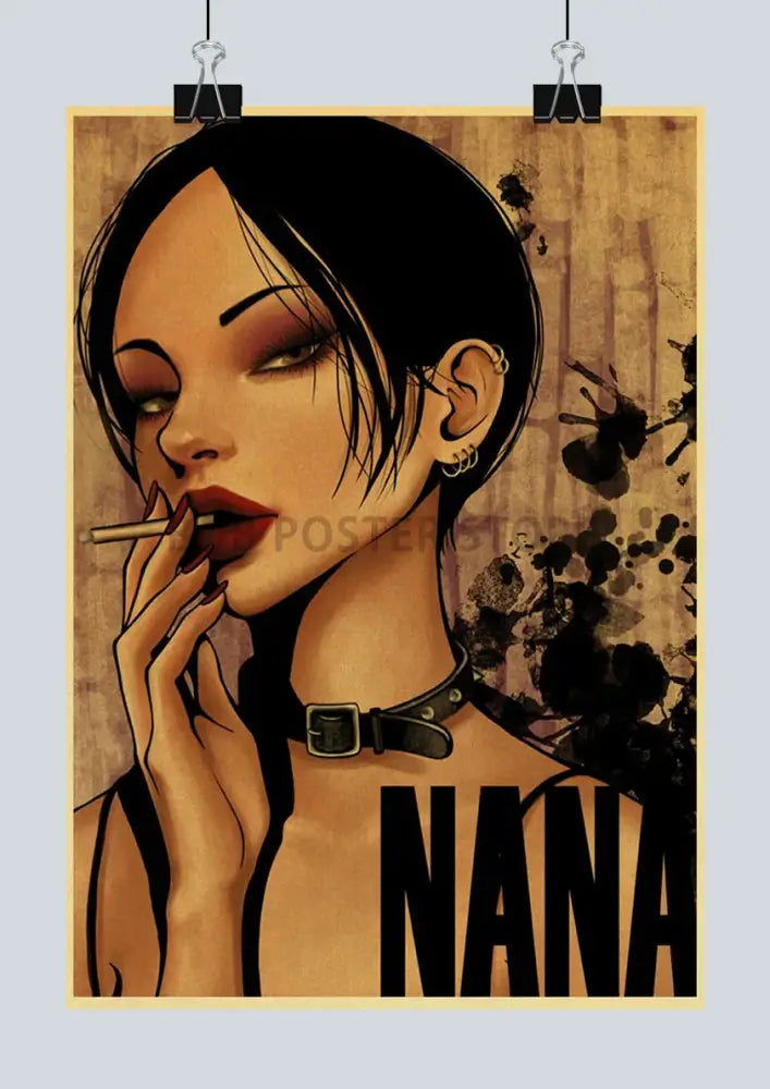 Vintage nana anime kraft paper poster bedroom retro art print
