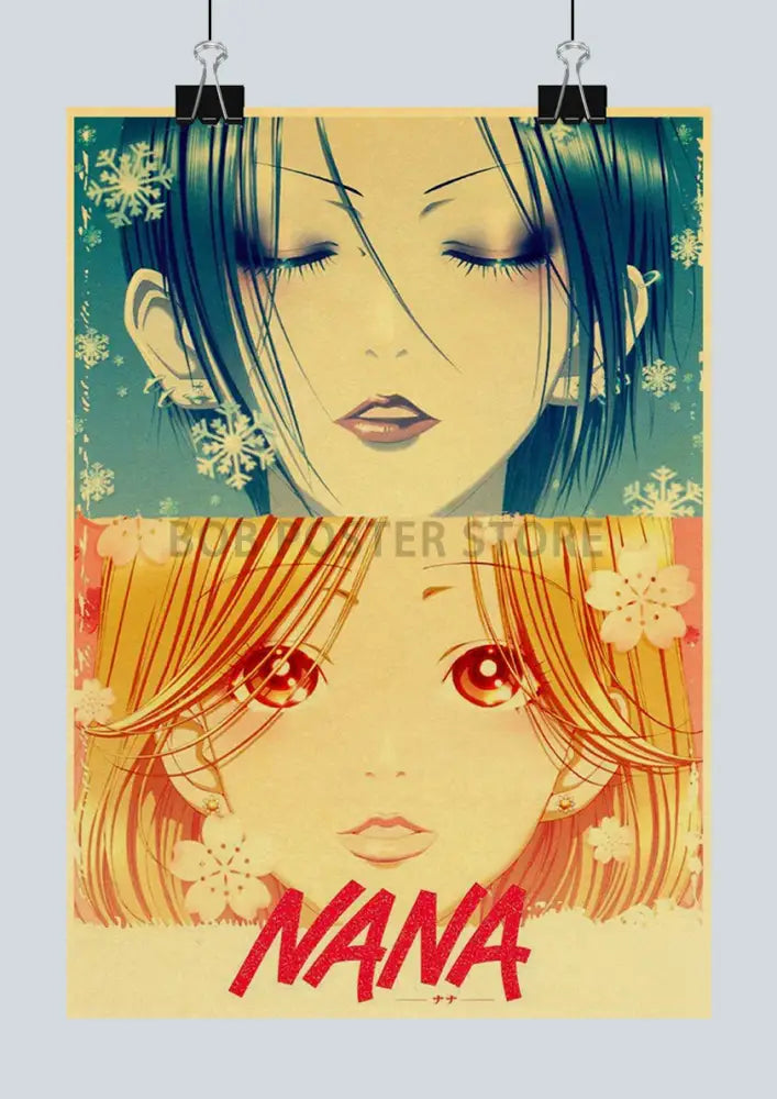 Vintage nana anime kraft paper poster bedroom retro art print