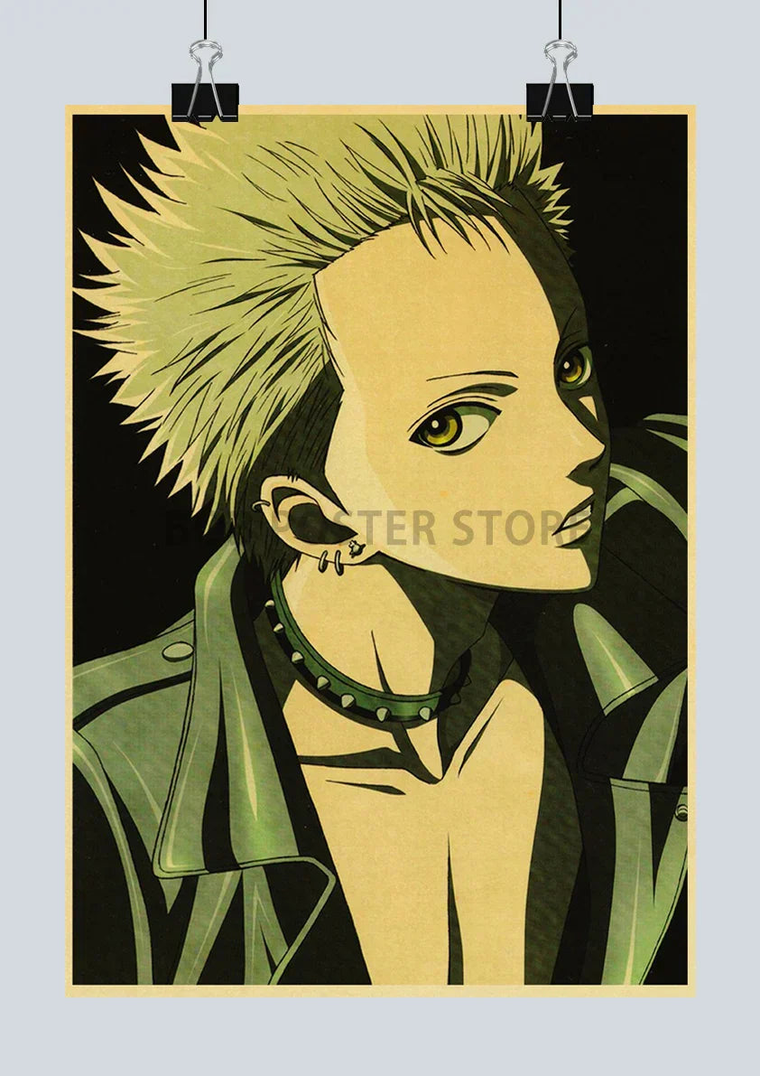 Retro sepia nana anime poster set bedroom wall decor