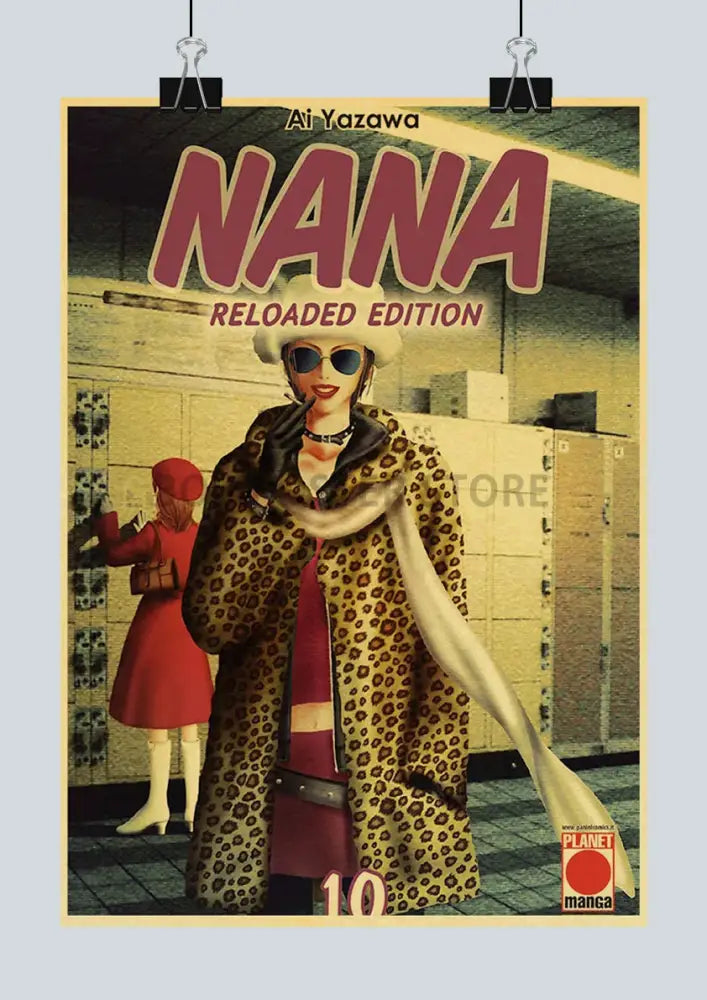 Retro orange japan anime nana poster set bedroom wall decor