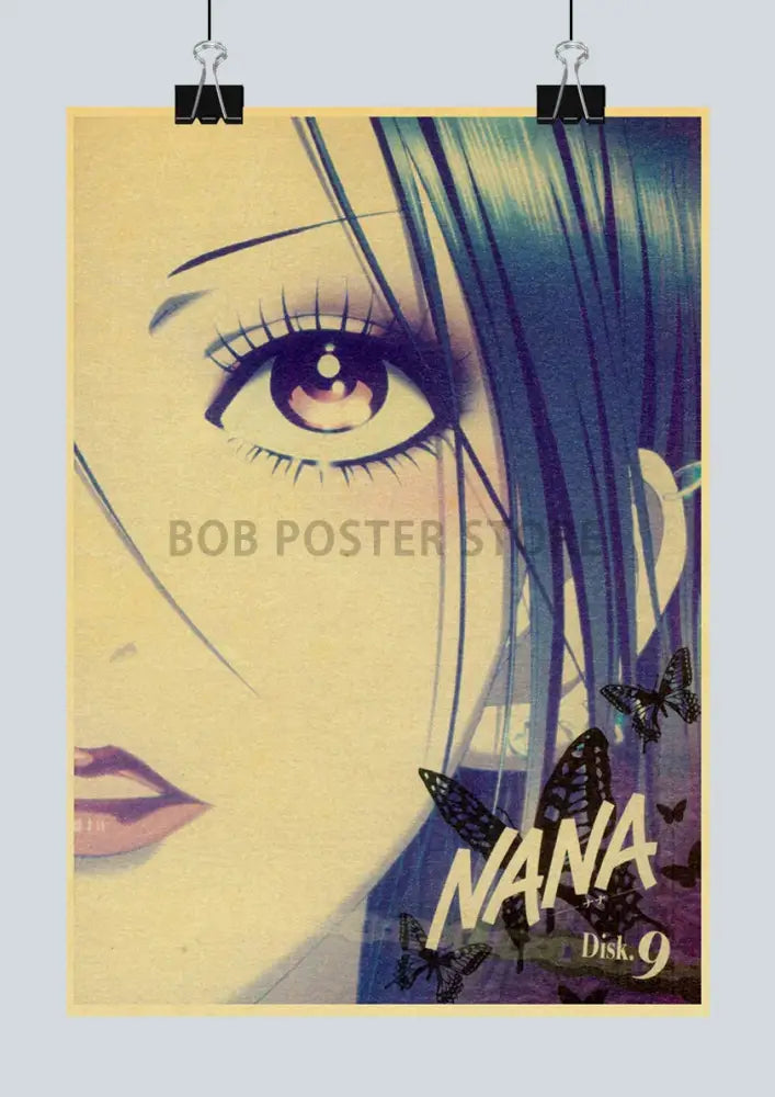 Retro nana anime kraft paper sticker bedroom wall art