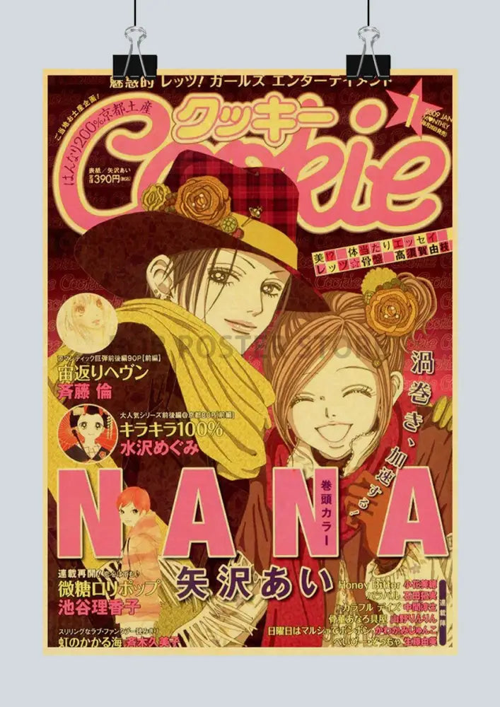 Nana anime retro poster set punk bedroom wall decor