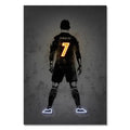 Modern ronaldo soccer stars neon wall art bedroom decor
