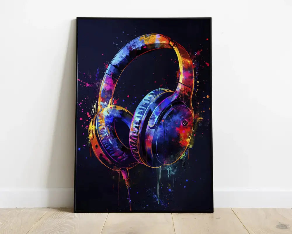 Vibrant neon video game posters set for gamer bedroom canvas art