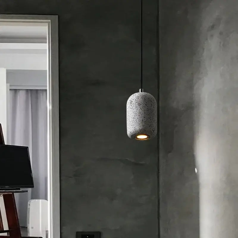 Industrial cement pendant lamp – kitchen & dining room light