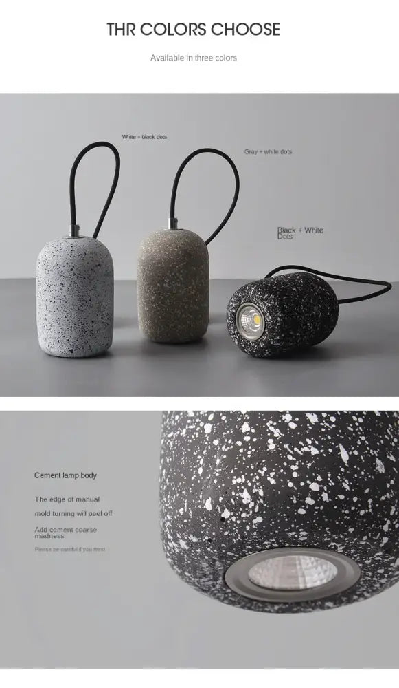 Industrial cement pendant lamp – kitchen & dining room light