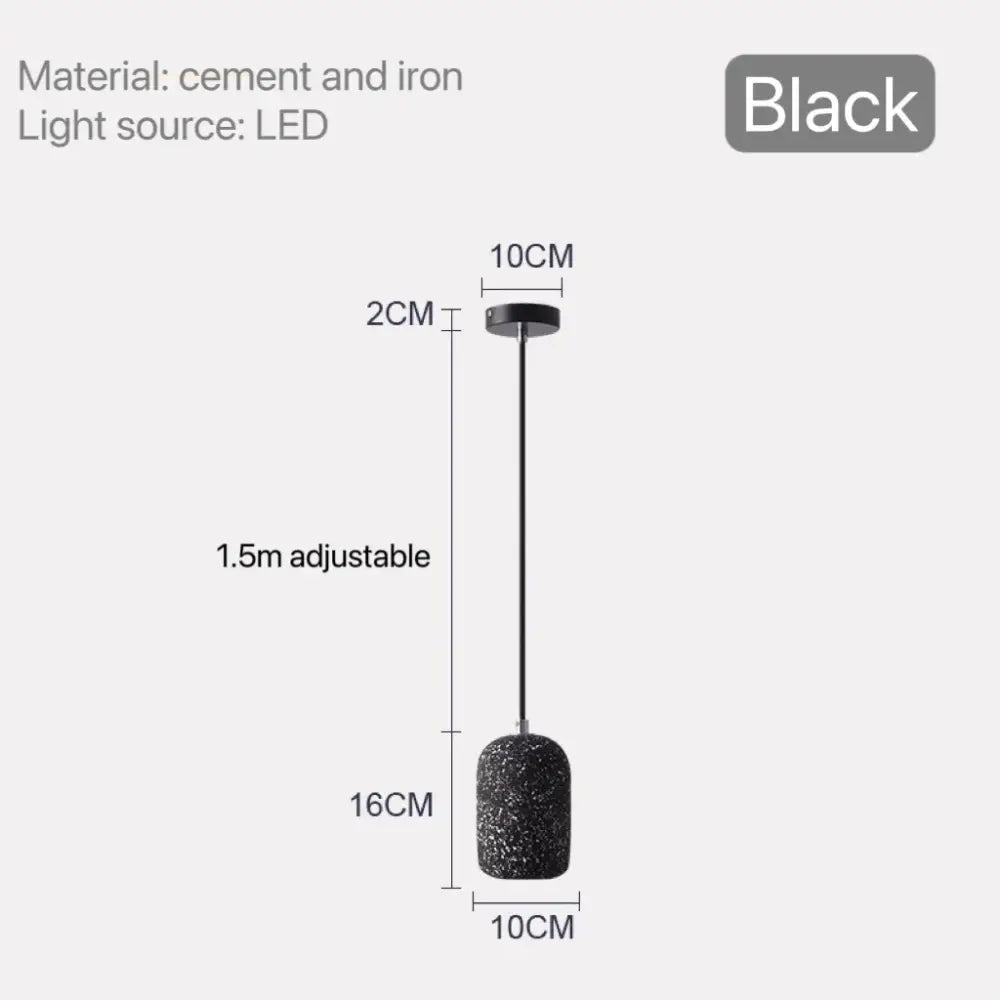 Industrial cement pendant lamp – kitchen & dining room light