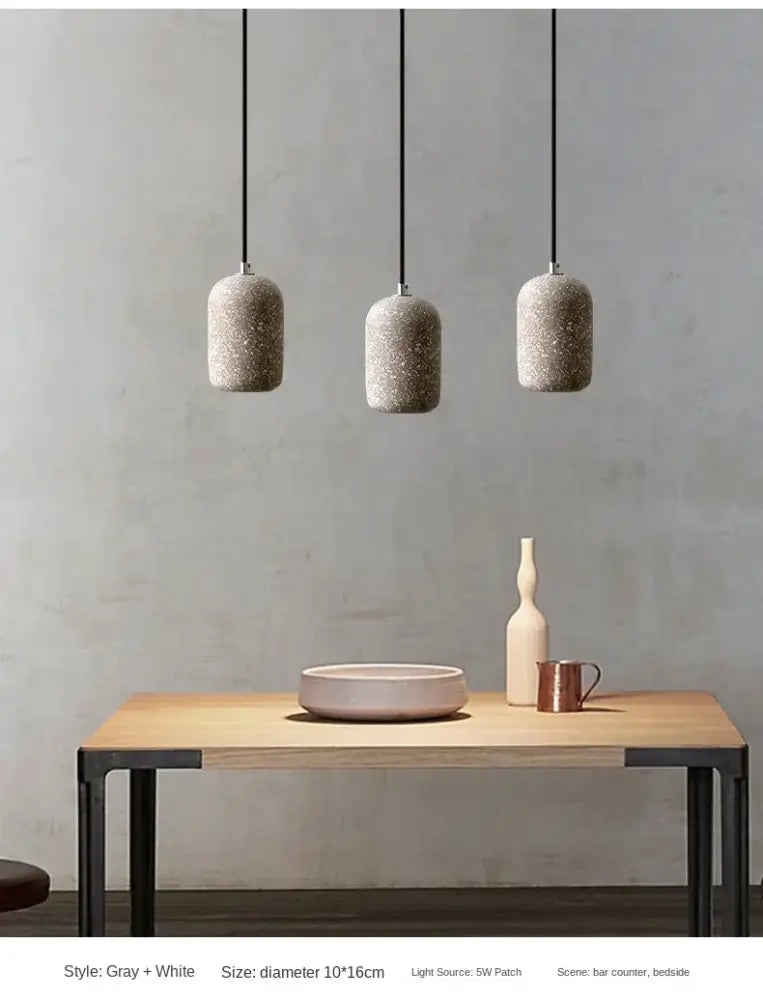 Industrial cement pendant lamp – kitchen & dining room light
