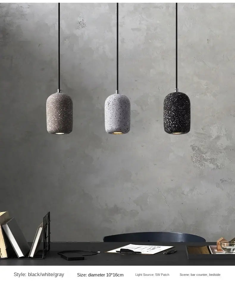 Industrial cement pendant lamp – kitchen & dining room light
