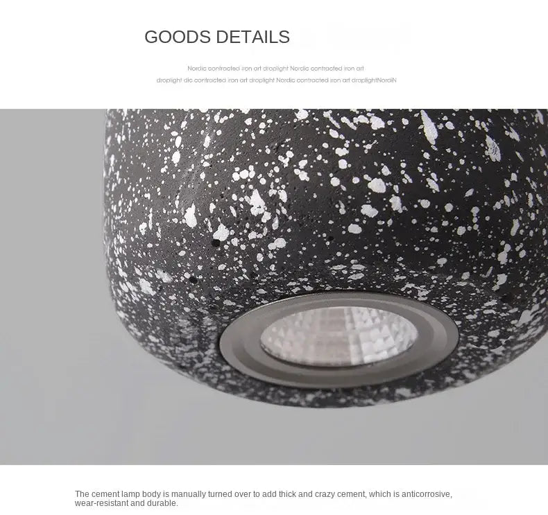 Industrial cement pendant lamp – kitchen & dining room light